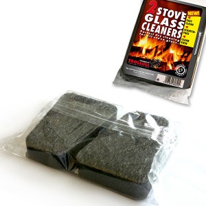 Pack de dos esponjas para limpieza en seco del cristal de chimeneas y estufas
